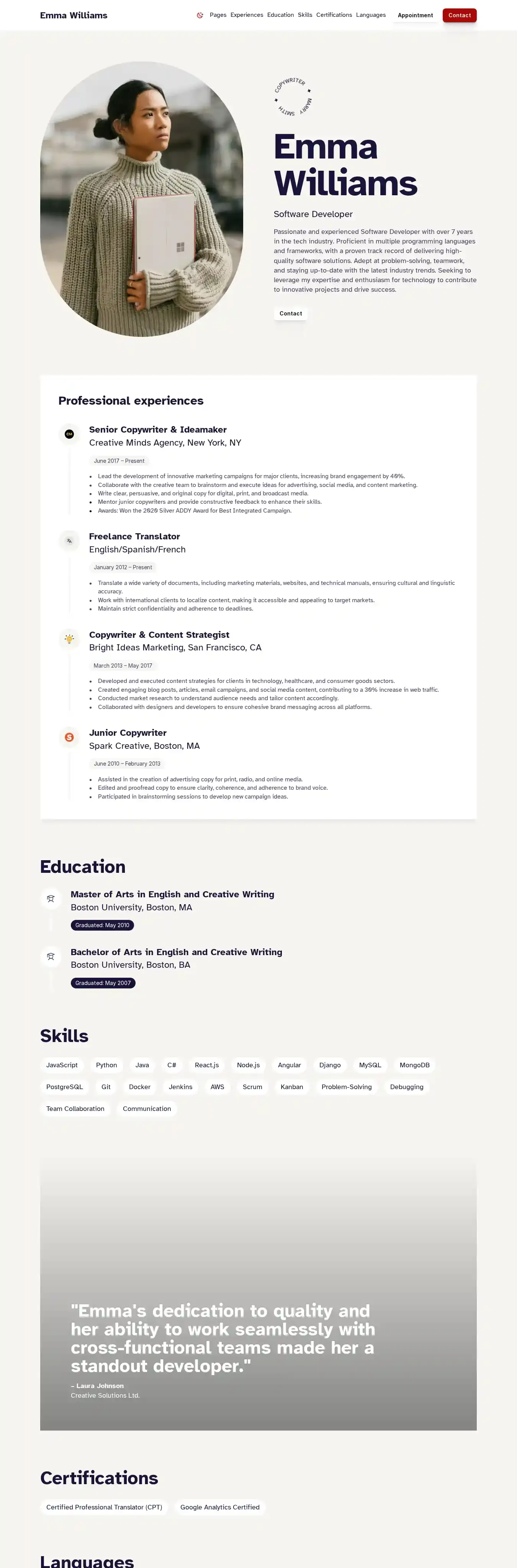 CareerCanva home page on desktop