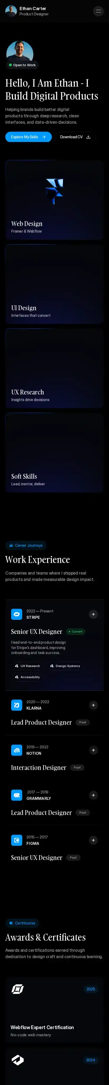 ResumeFlow home page on mobile