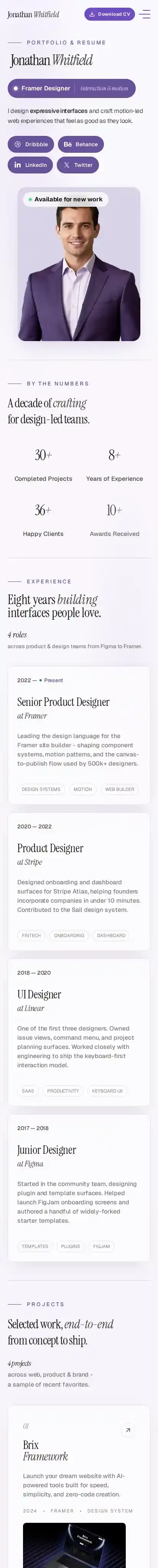 ResumeQ home page on mobile