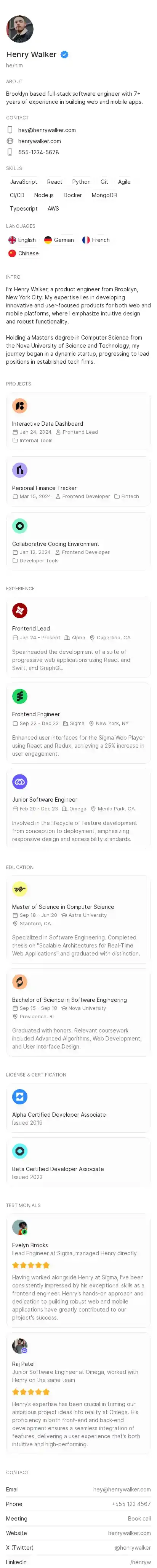Resumx home page on mobile