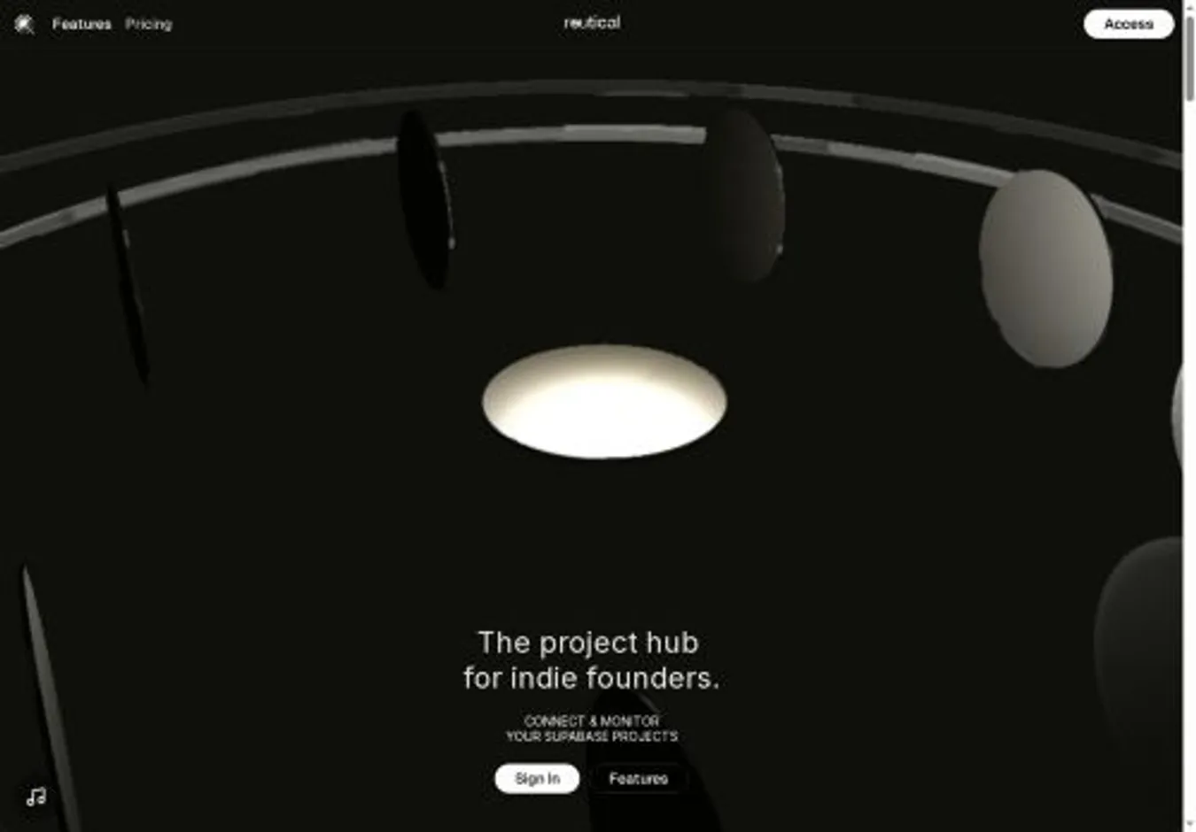 Reutical home page on desktop