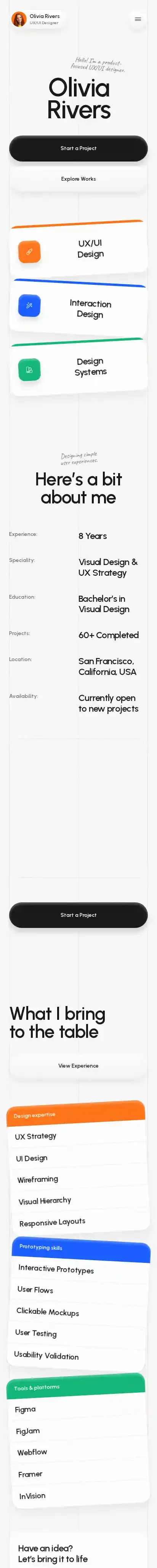 Rivers home page on mobile