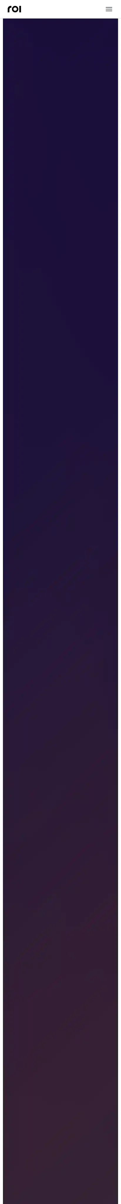 Roi home page on mobile