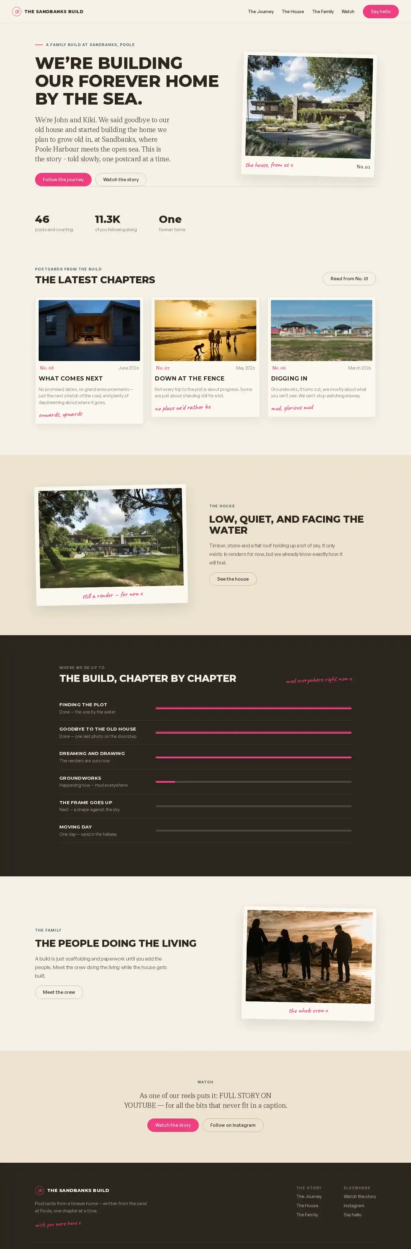 Sandbanks home page on desktop