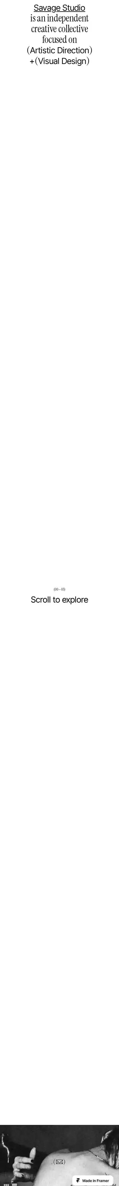 Savage home page on mobile