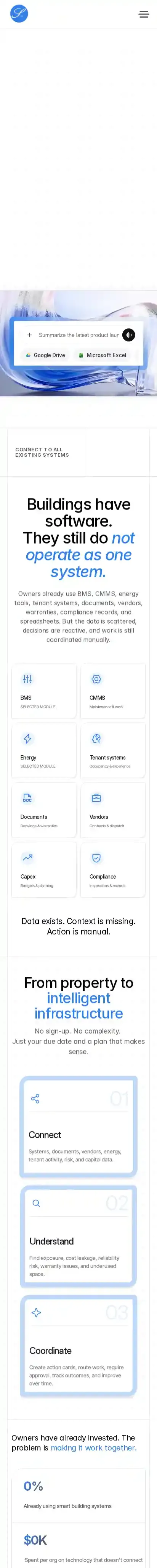 Scaleflow OS home page on mobile