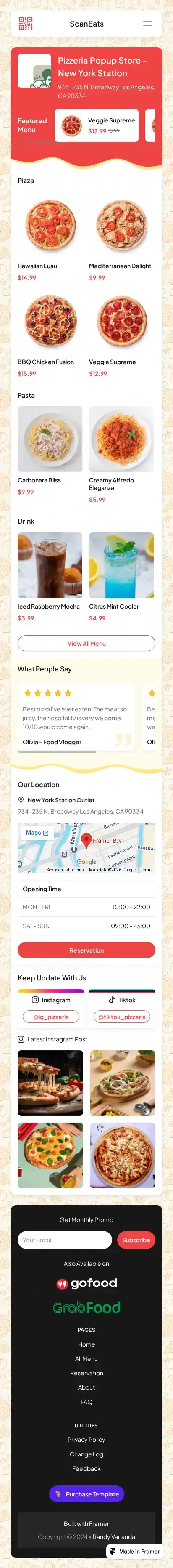 ScanEats home page on mobile