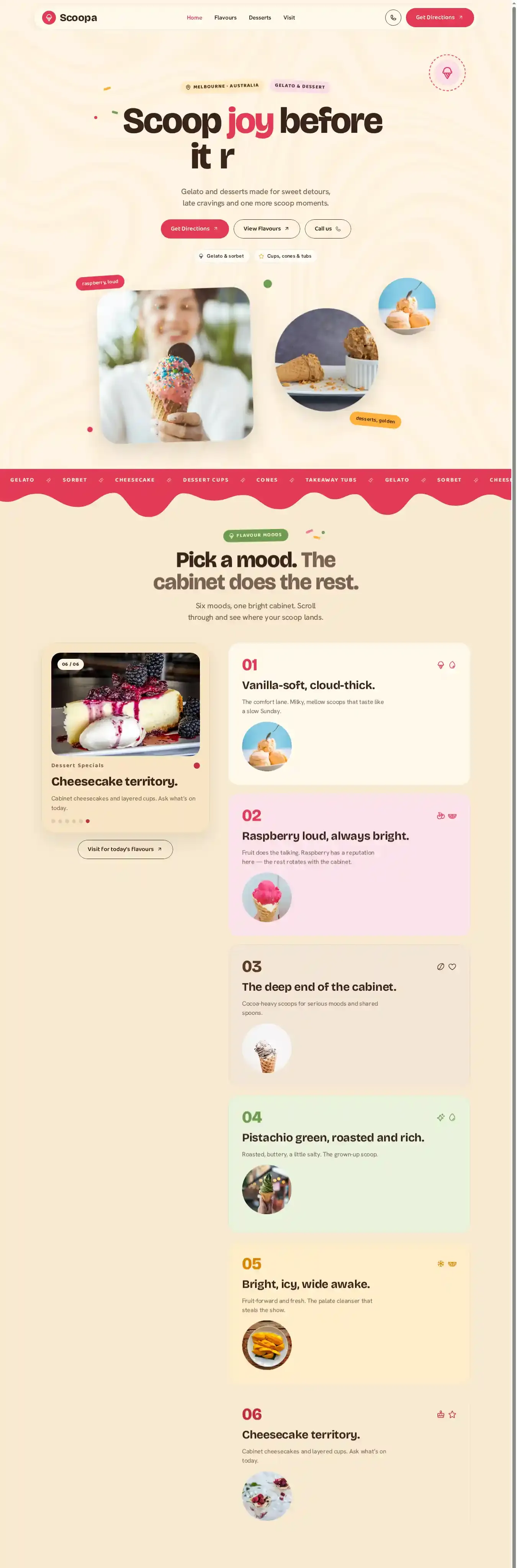 Scoopa home page on desktop