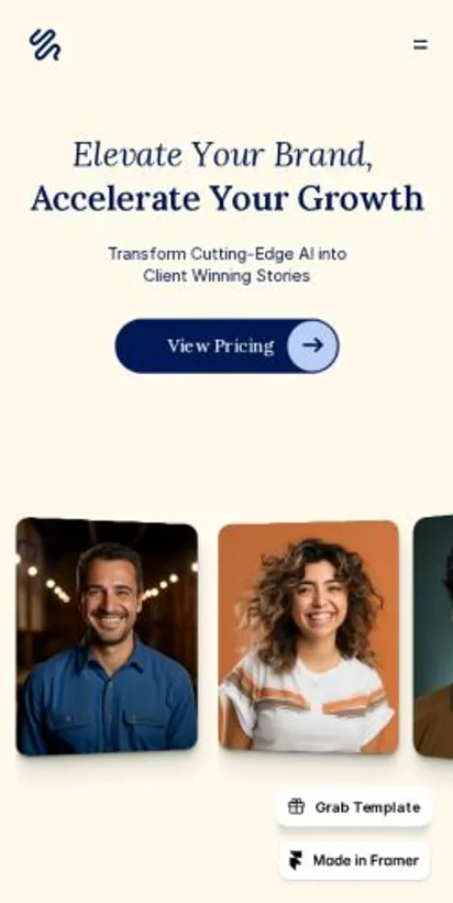 Scribble home page on mobile