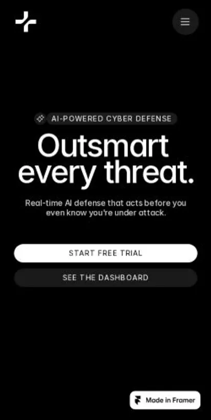 SecureBase home page on mobile