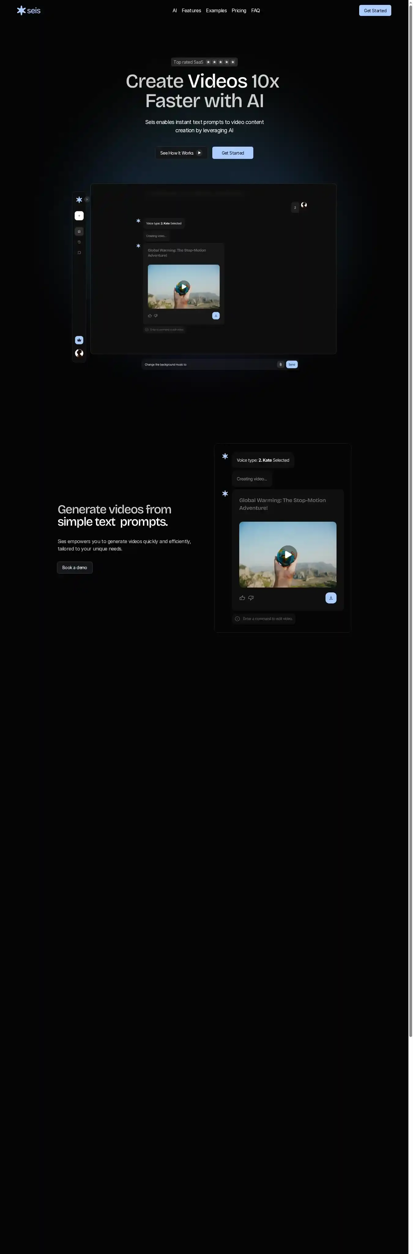 Seis home page on desktop