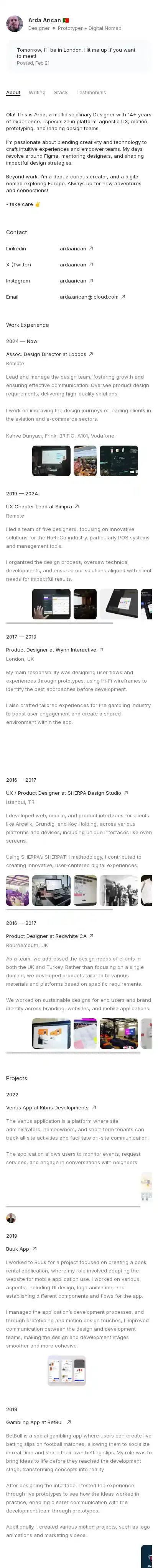 Selframe home page on mobile