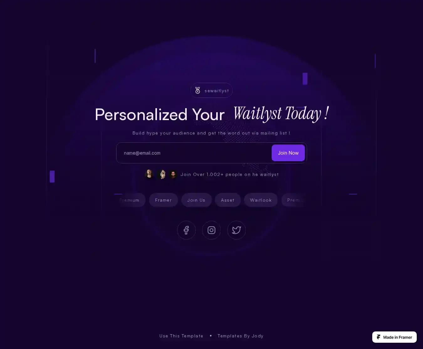 sewaitlyst home page on desktop