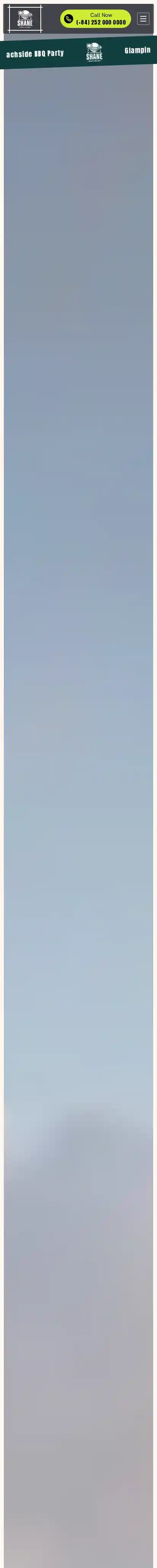 Shane home page on mobile