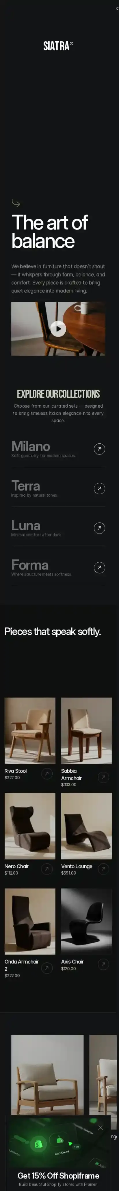 SIATRA home page on mobile