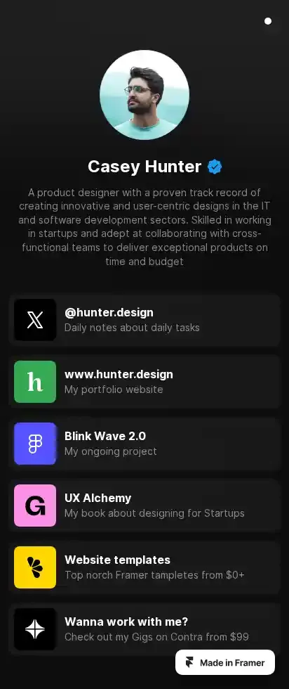 Simplink home page on mobile
