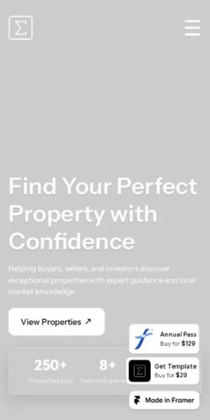 Skala home page on mobile