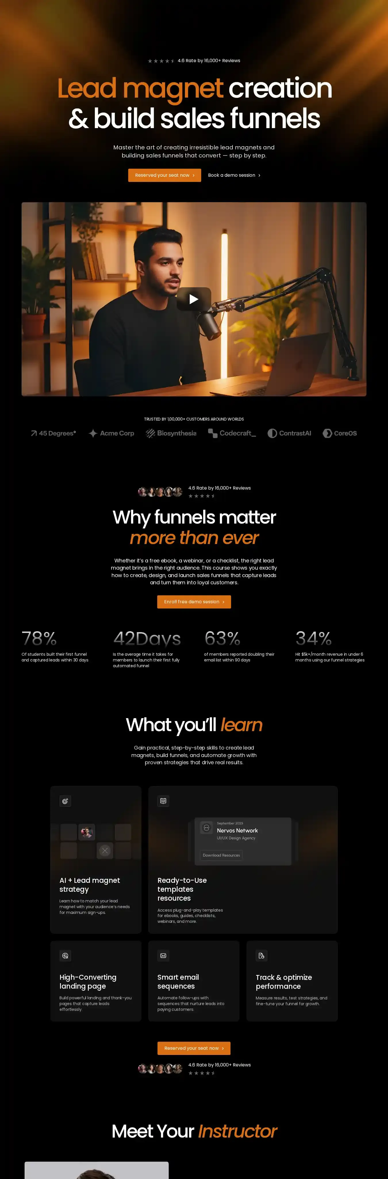 Skillfunnel home page on desktop