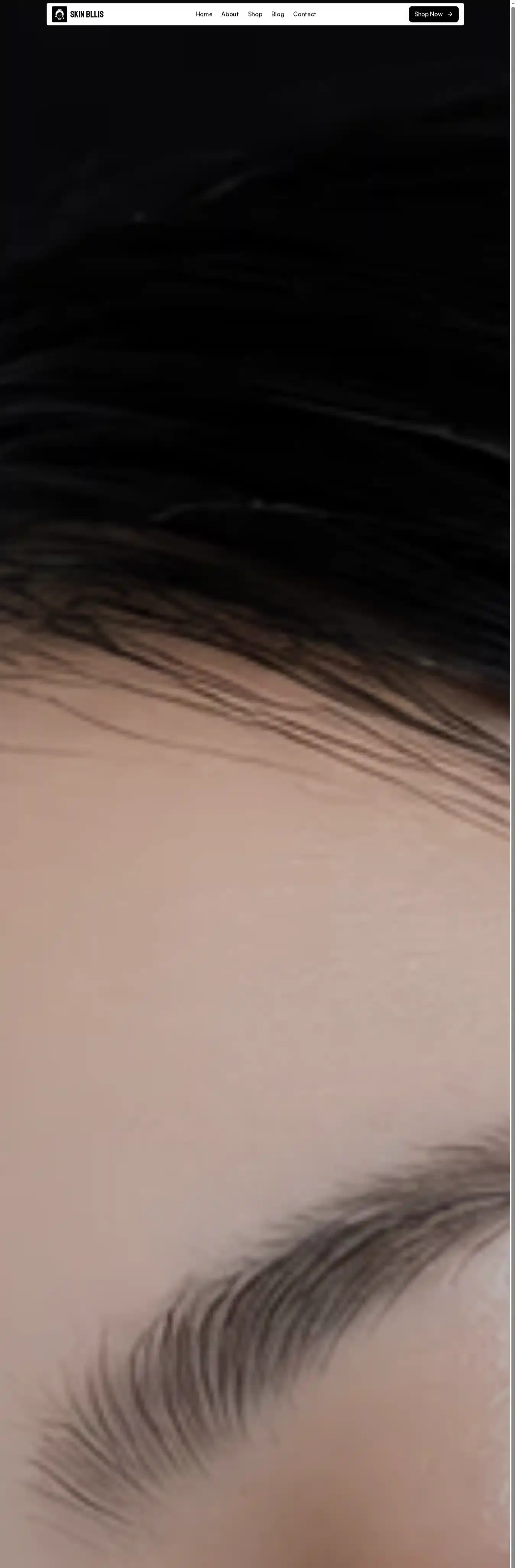 Skin Bllis home page on desktop