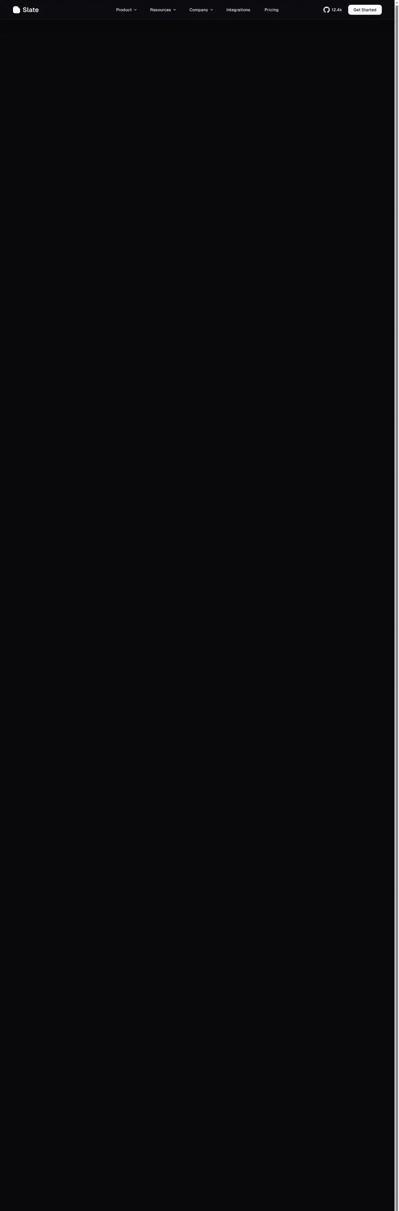 Slate home page on desktop