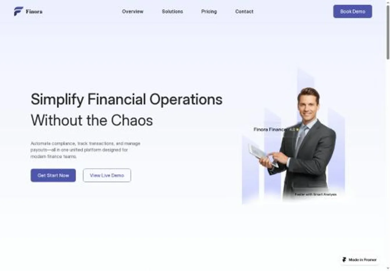Smart Operations home page on desktop