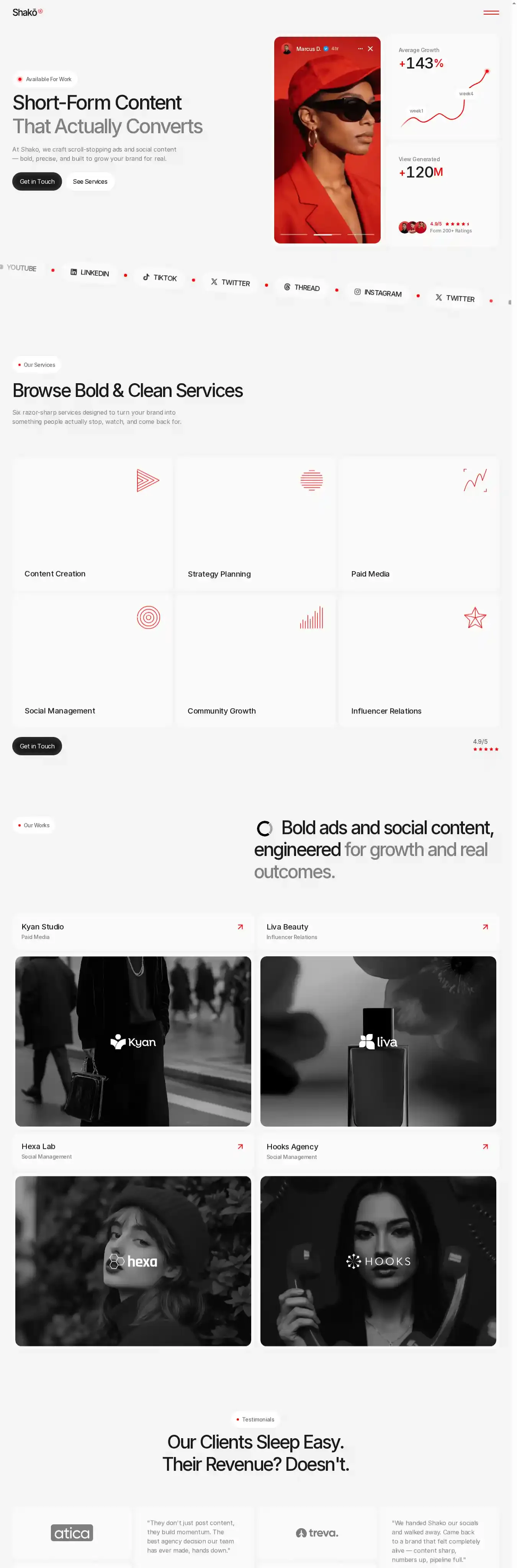 Socialize home page on desktop