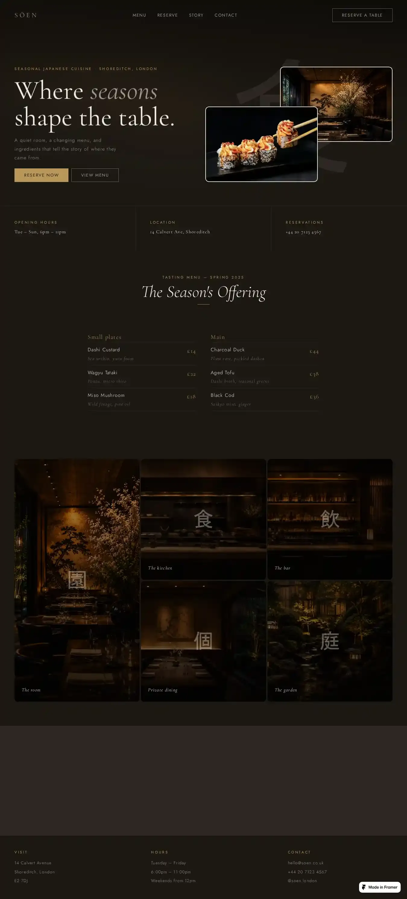 SOEN home page on desktop