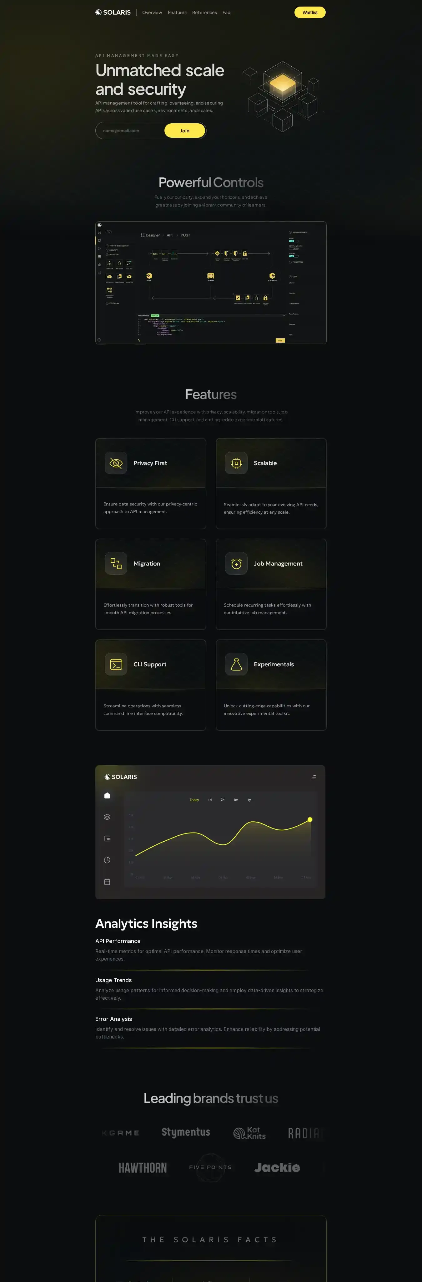 Solaris home page on desktop