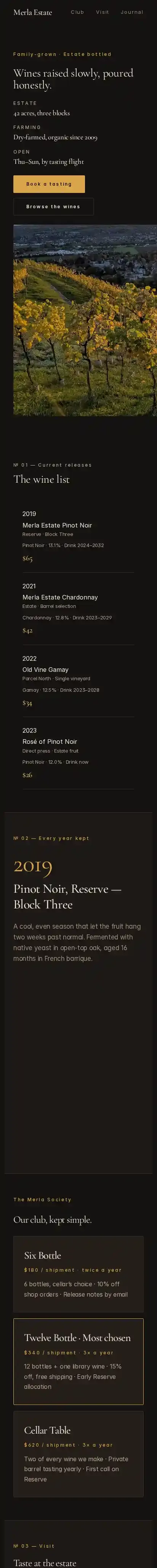 Solera home page on mobile