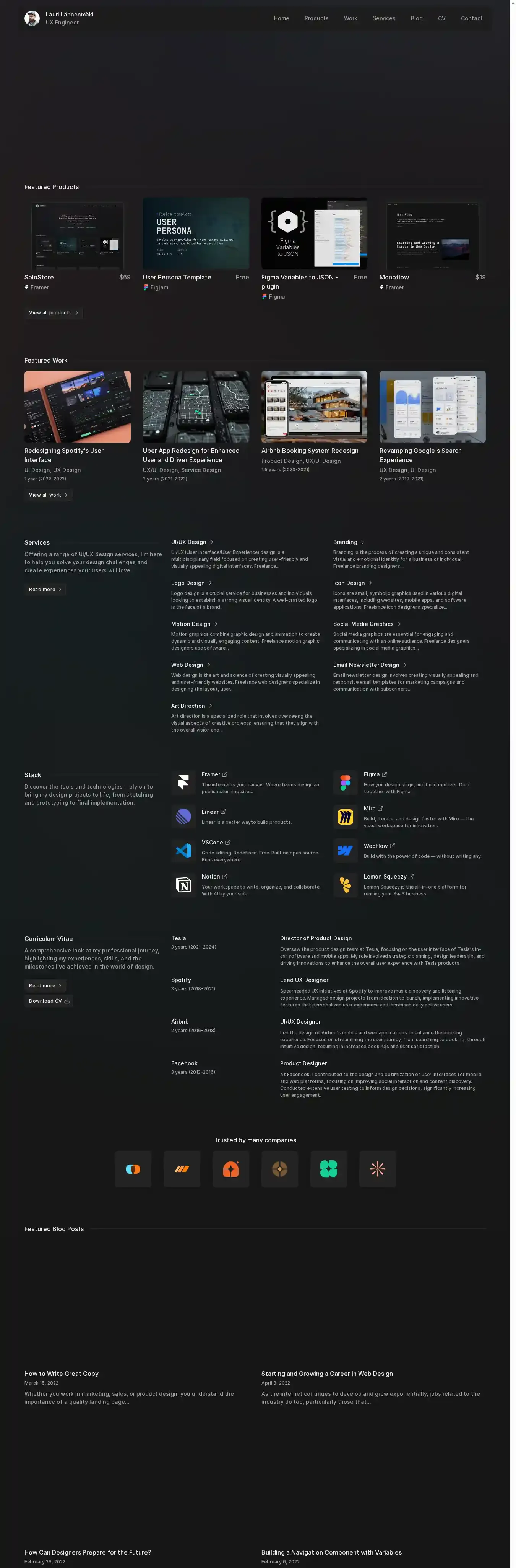 SoloStore home page on desktop