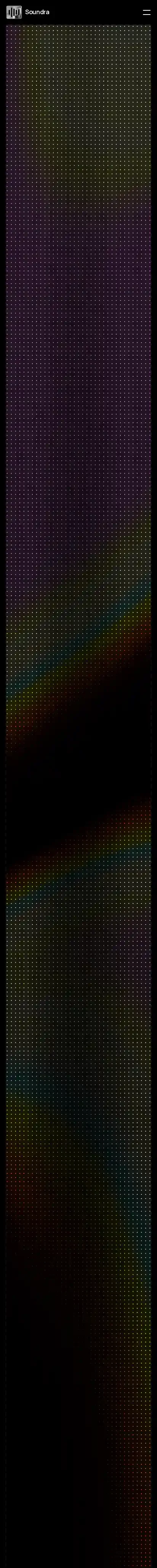 Soundra home page on mobile