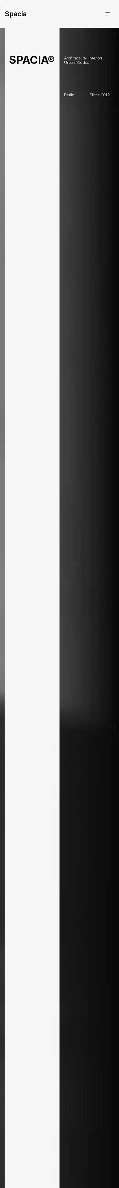 Spacia home page on mobile