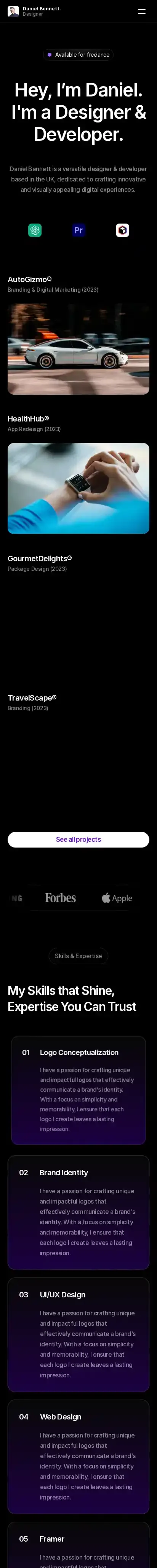 Spectrus home page on mobile