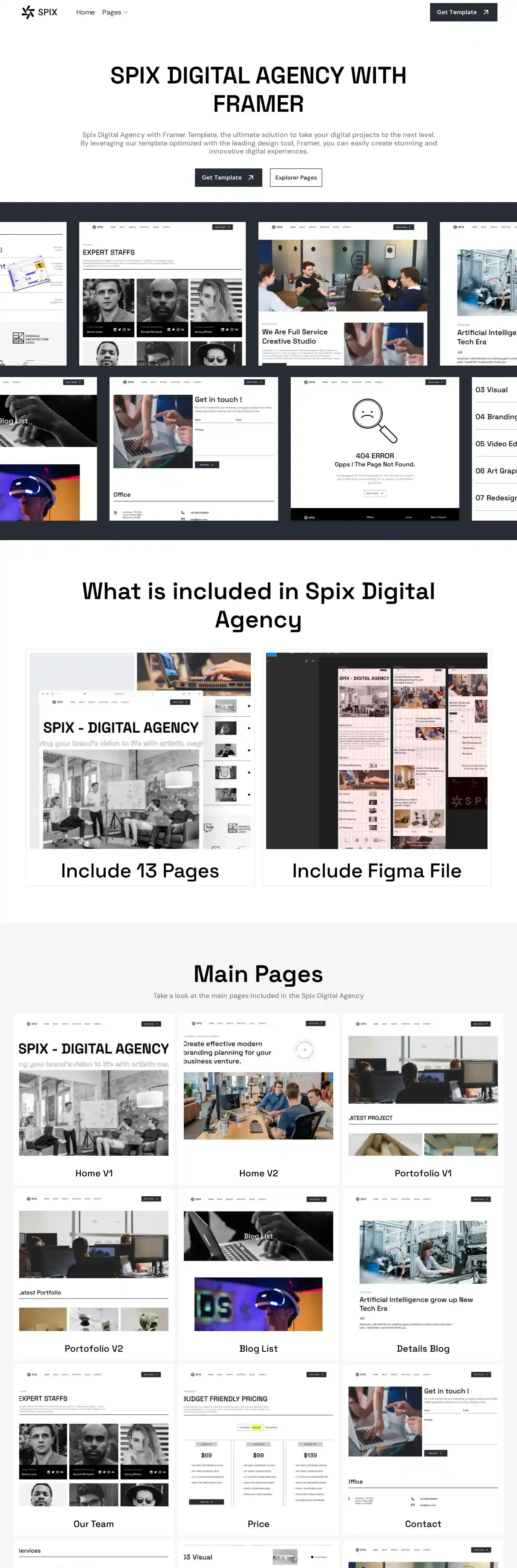 Spix home page on desktop
