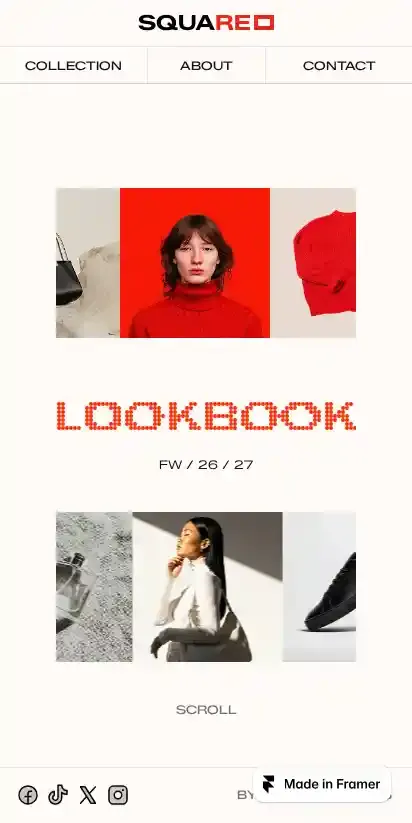 Squareo Archive home page on mobile
