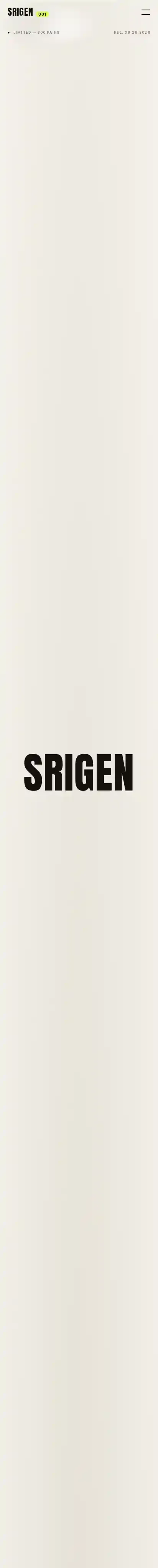 SRIGEN home page on mobile