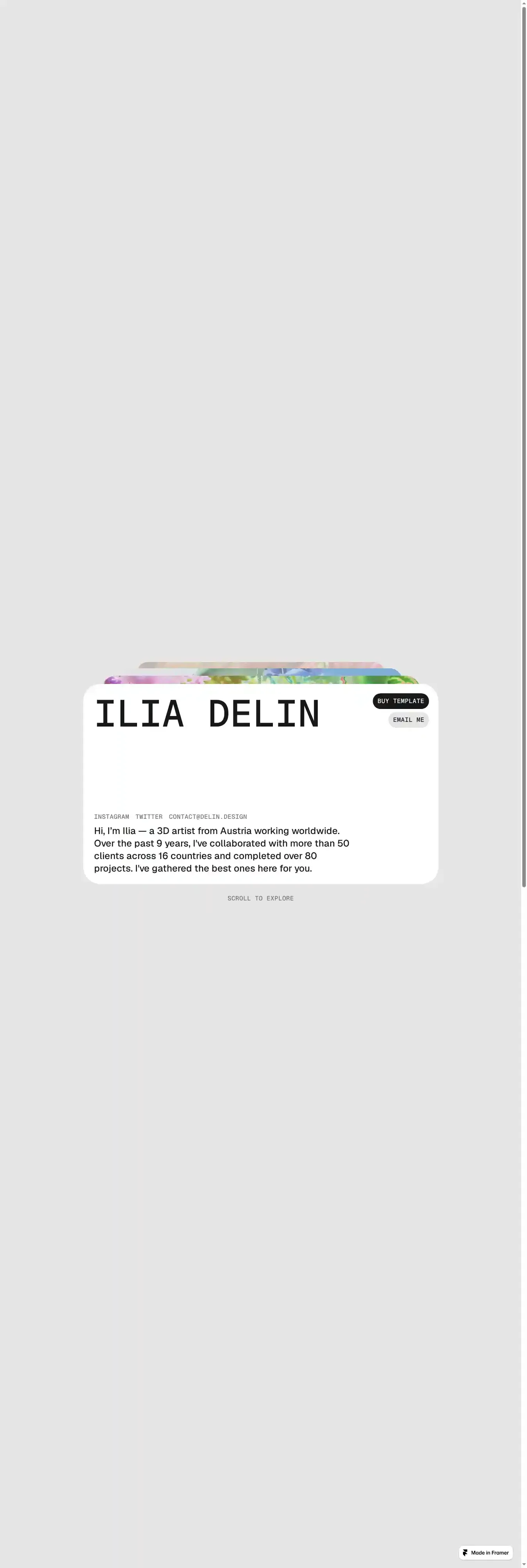 Stack of Cards home page on desktop