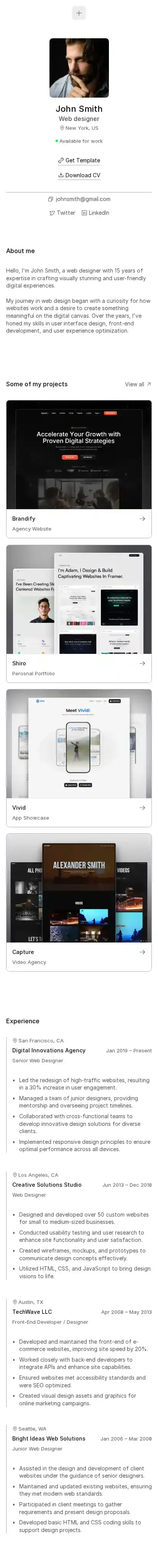 Step home page on mobile