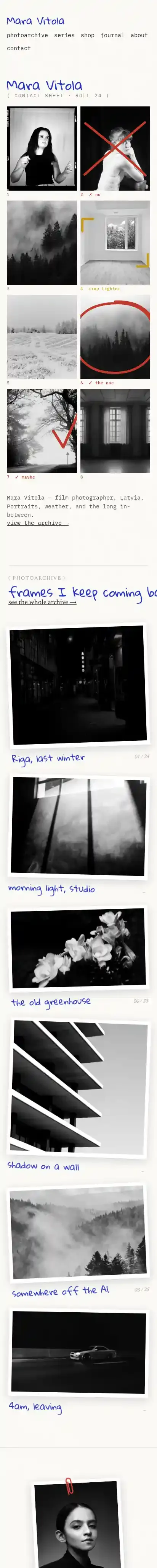 stillfilm home page on mobile
