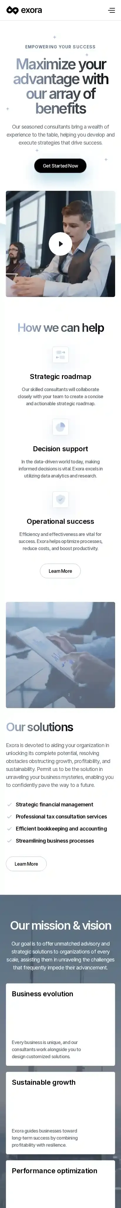 Strategist home page on mobile