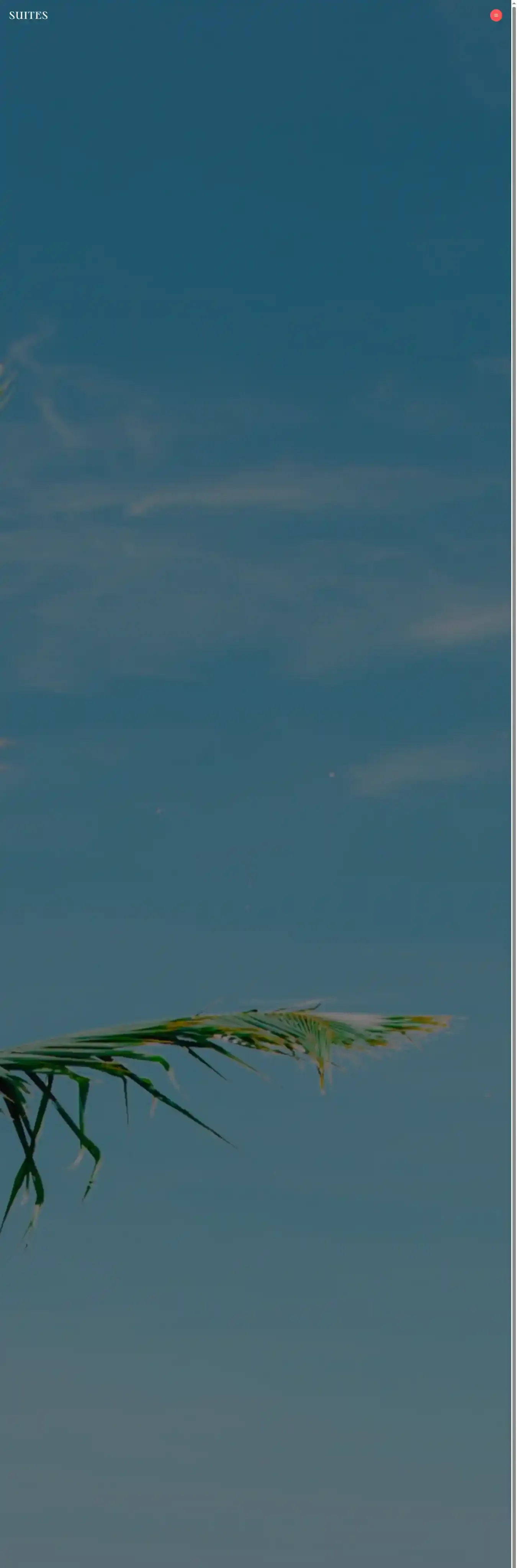 Suites home page on desktop
