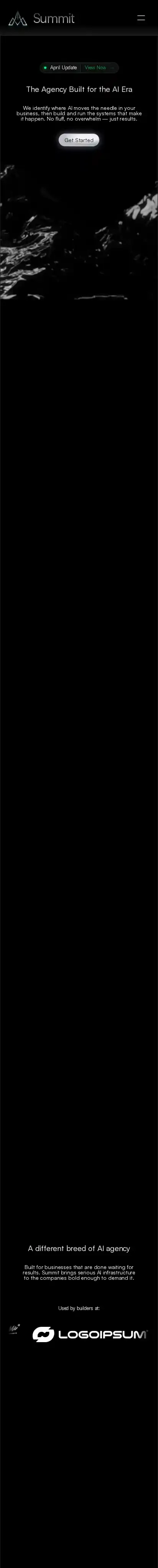 Summit X home page on mobile