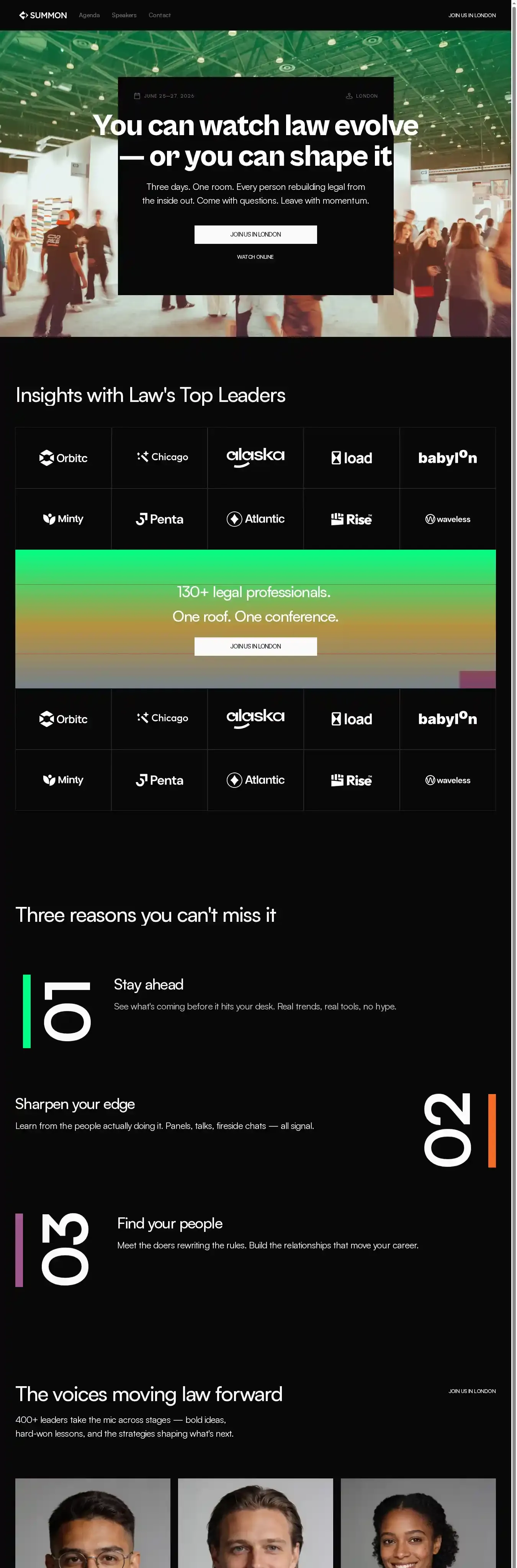 Summon home page on desktop