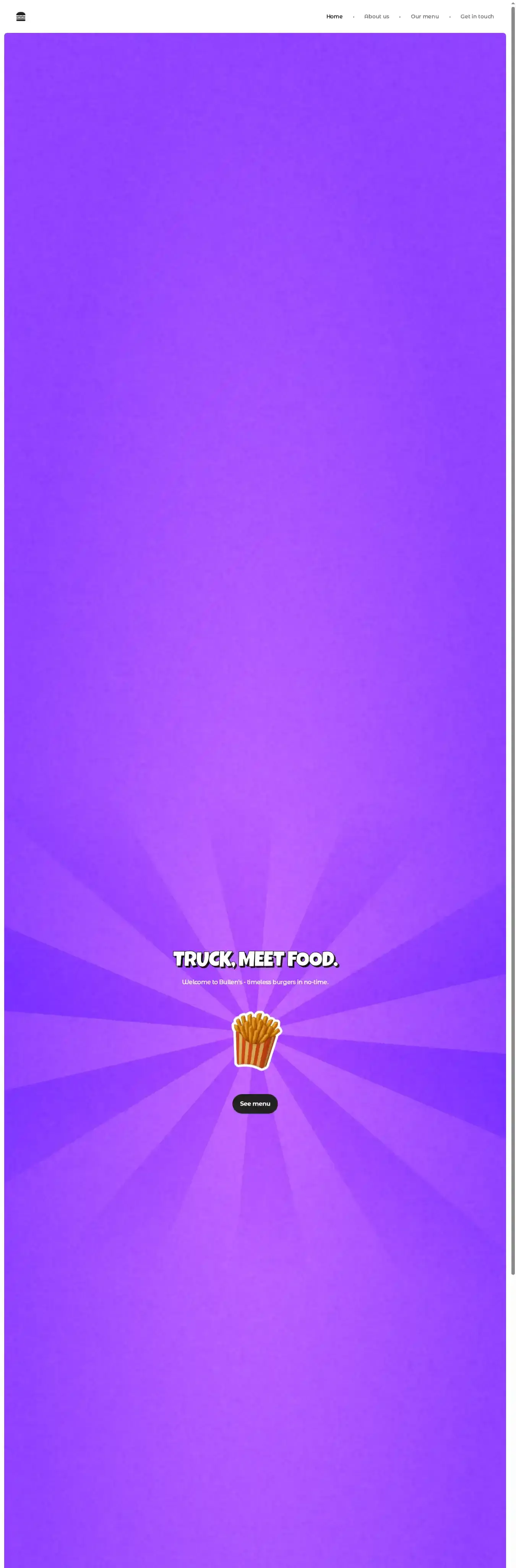 Sunburst home page on desktop