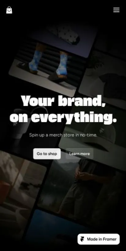 Supplier home page on mobile