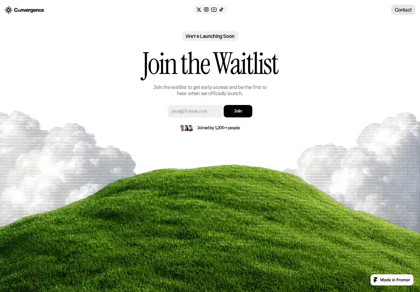 Suspense home page on desktop
