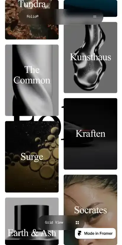 SwissFolio home page on mobile
