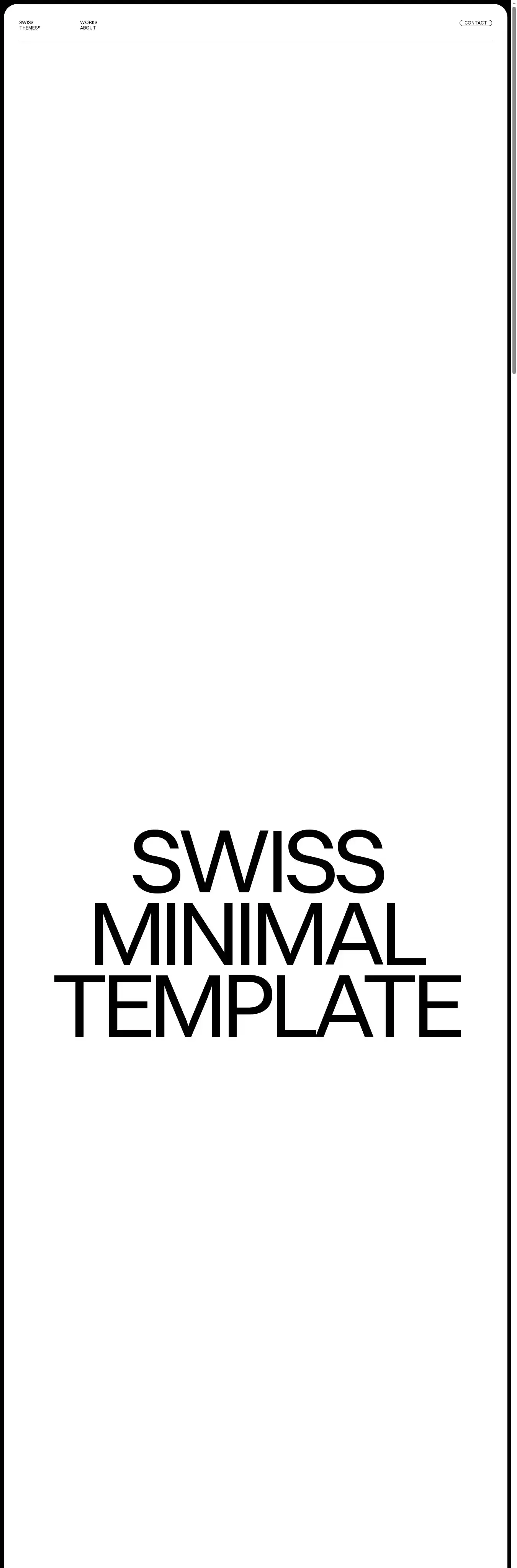 SwissMinimal home page on desktop