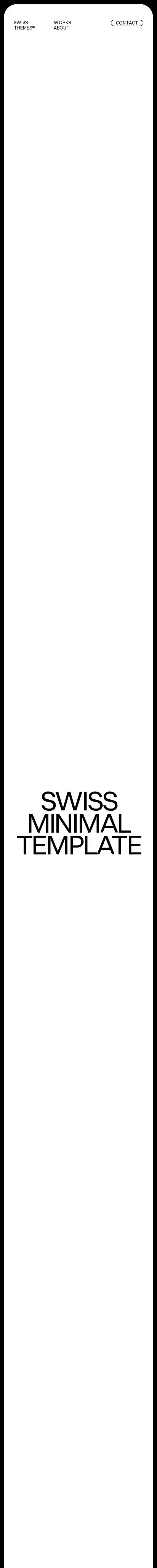 SwissMinimal home page on mobile