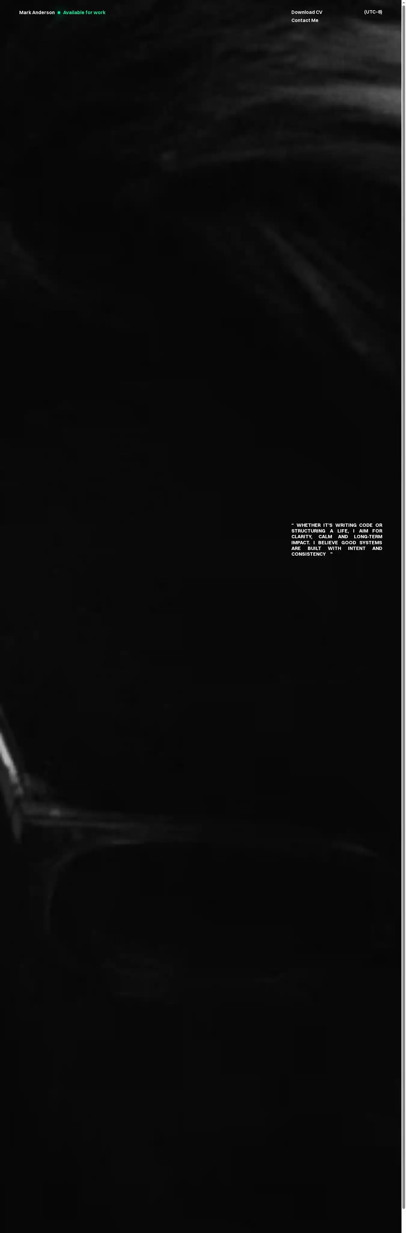 Syntax home page on desktop